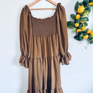 Roolee • boho smocked midi dress